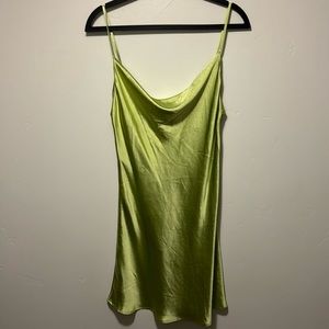 12th Tribe Green Silk Dress